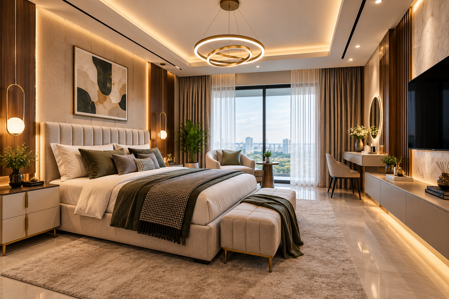 Luxury bedroom interior design project