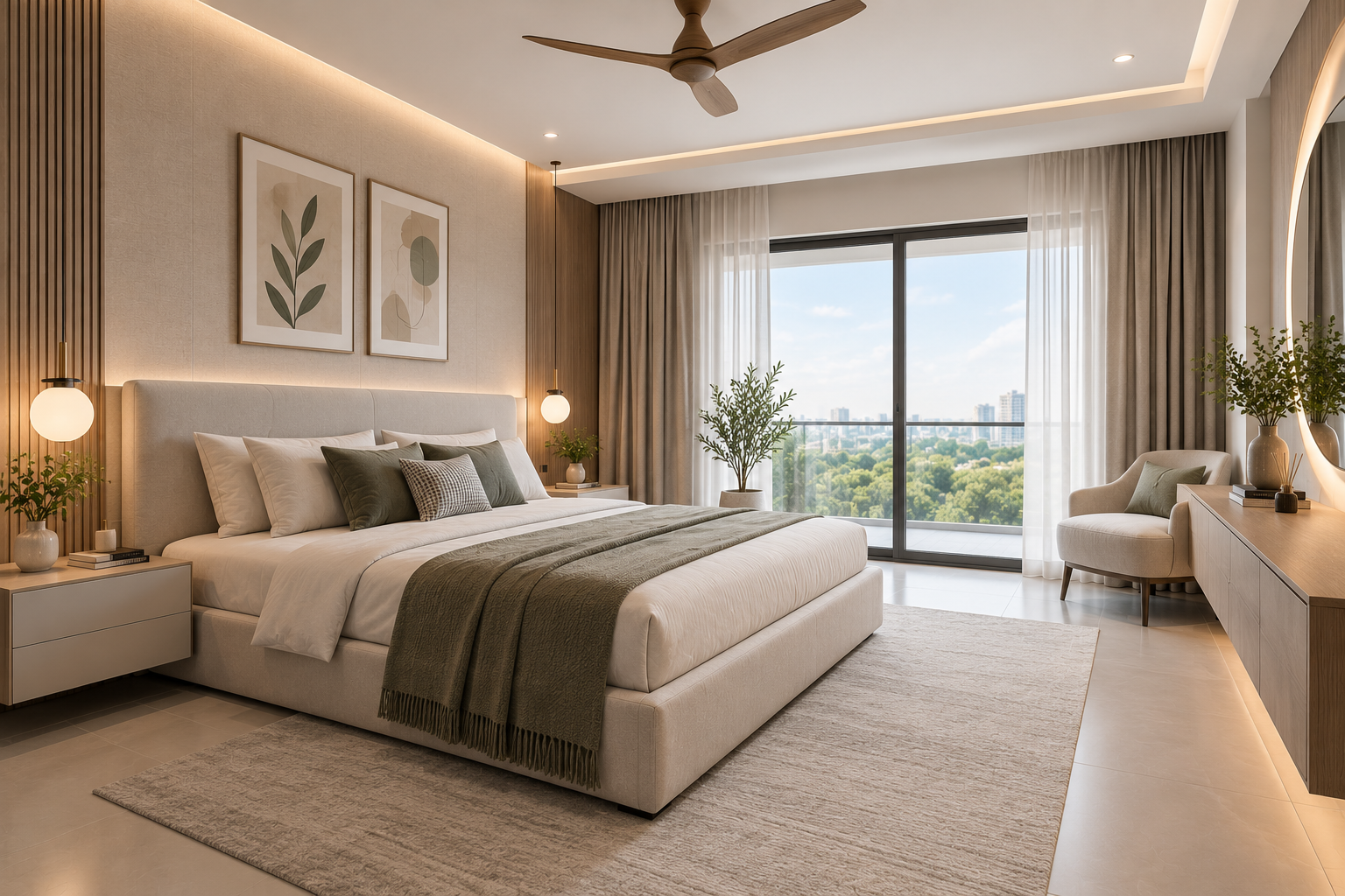 Minimalist bedroom interior design project