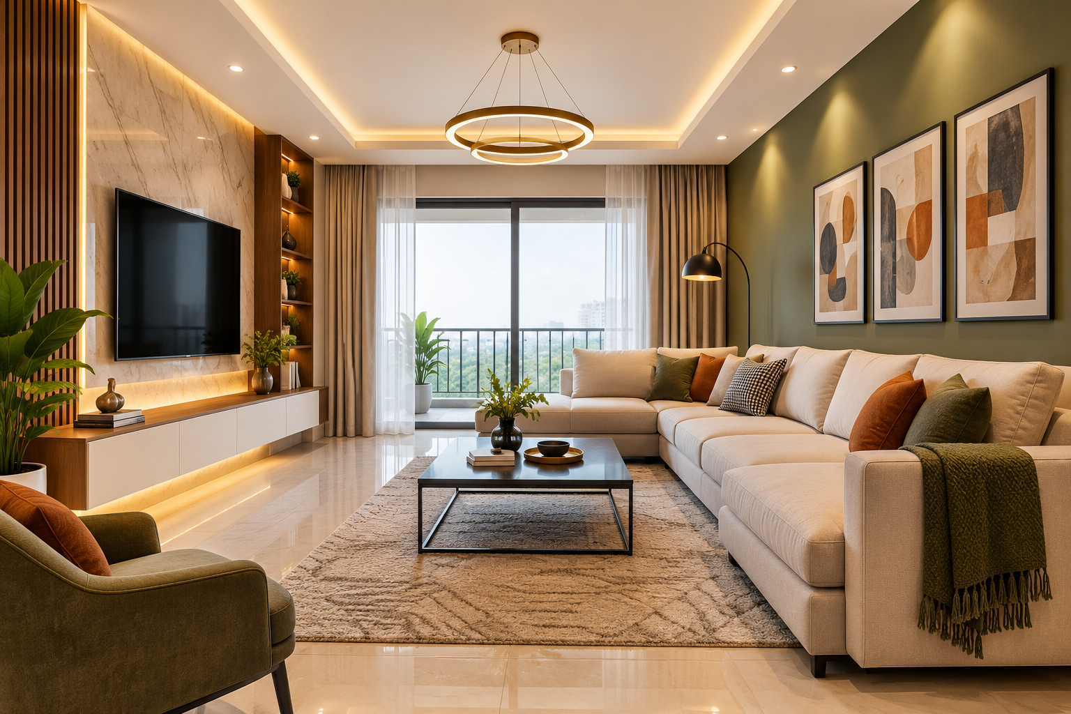 Modern luxury living room interior design project